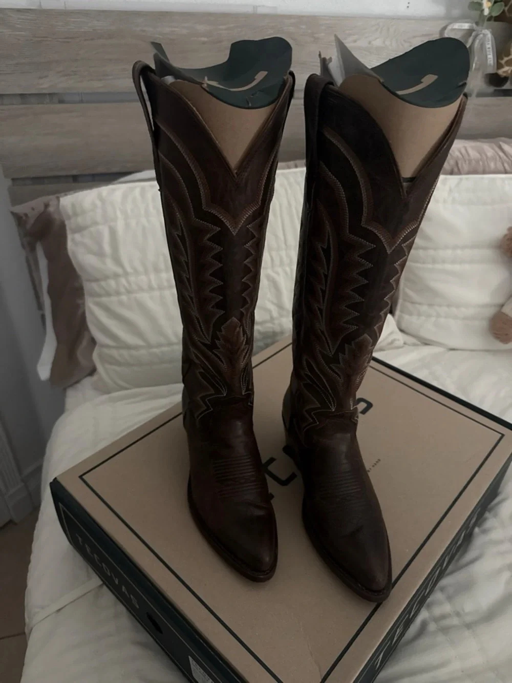 Tecovas Tall Brown Leather Over-the-Knee Western Boots